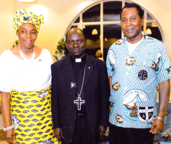 Mami and Pa Ade with the Rt. Rev. Festus Asana - Moderator of the PCC